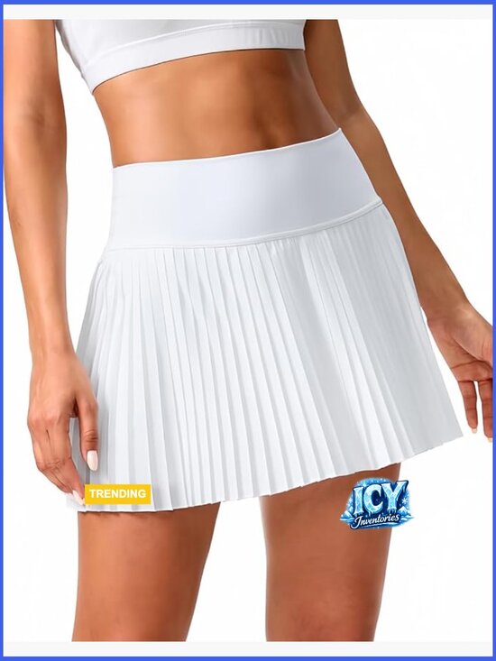 Dresses & Skirts - Pleated Tennis Skirt with Pockets High Waisted Athletic Skort